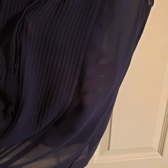 2/$20 Petite Sheer Pleated Cap Sleeve Top - Picture 10 of 12